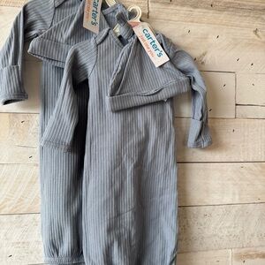 Carter's Baby Sleep Gown Set in blue x2